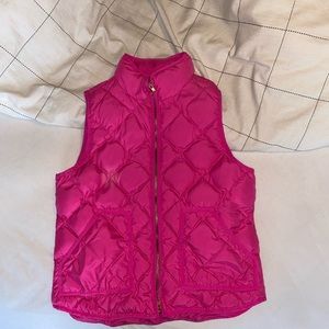J CREW PINK PUFFY VEST